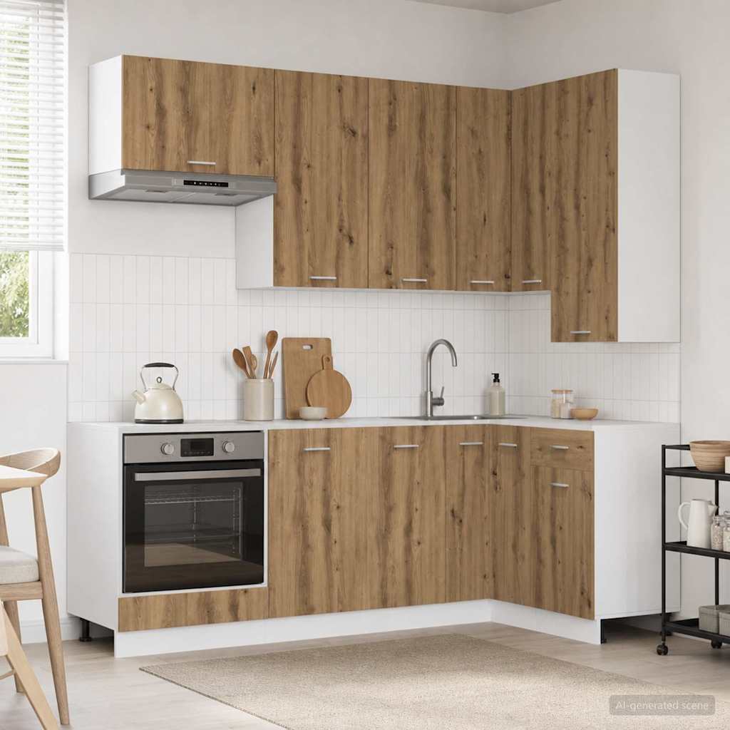 Μονάδα κουζίνας LYON 8 pcs Artisan Δρυς Επεξεργασμένο Ξύλο - Pakobazaar