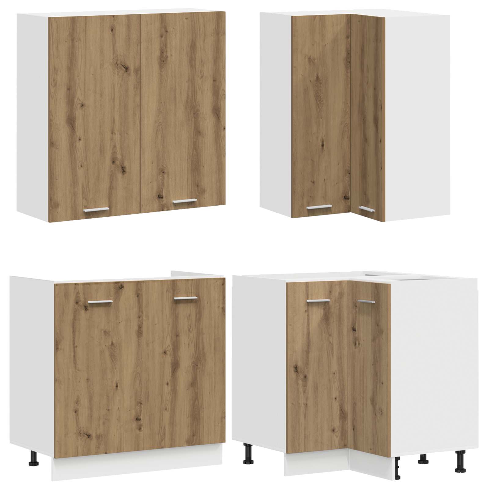 Μονάδα κουζίνας LYON 8 pcs Artisan Δρυς Επεξεργασμένο Ξύλο - Pakobazaar