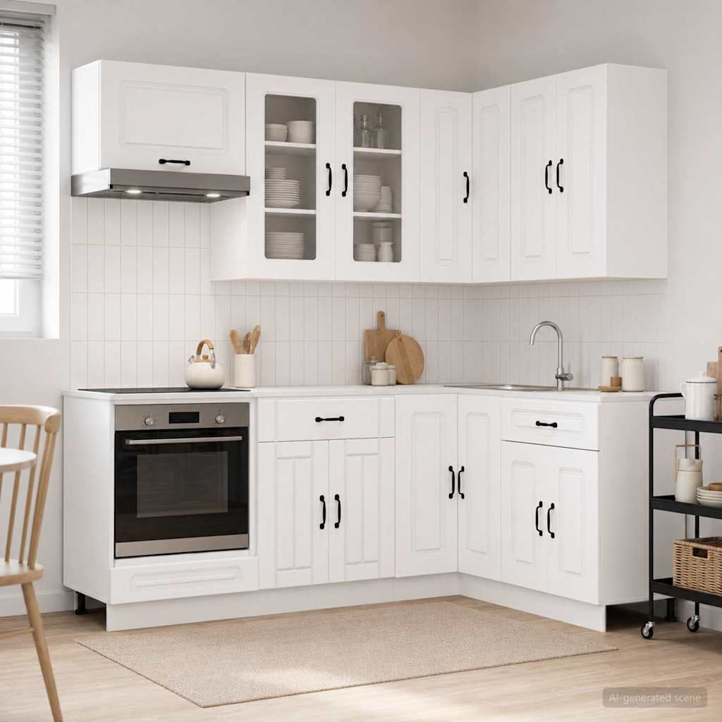 Μονάδα κουζίνας KALMAR 8 pcs Λευκό Επεξεργασμένο Ξύλο - Pakobazaar
