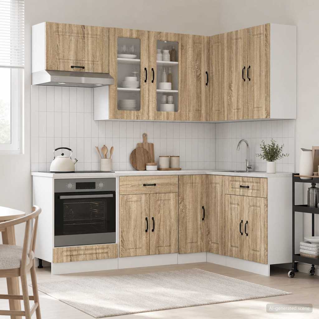 Μονάδα κουζίνας KALMAR 8 pcs Sonoma Δρυς Επεξεργασμένο Ξύλο - Pakobazaar