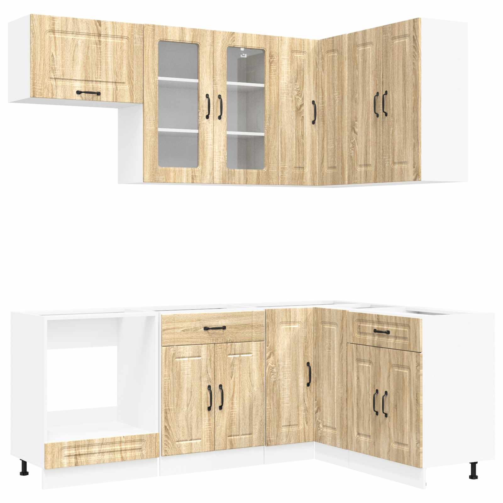 Μονάδα κουζίνας KALMAR 8 pcs Sonoma Δρυς Επεξεργασμένο Ξύλο - Pakobazaar