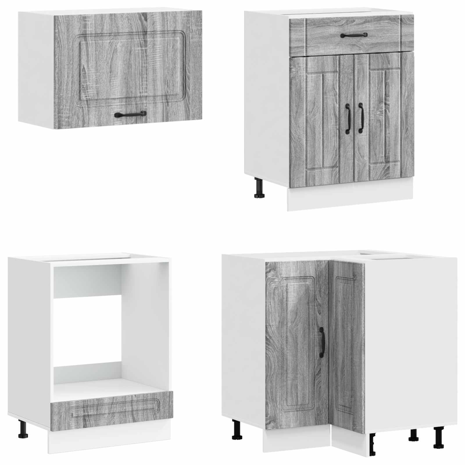 Μονάδα κουζίνας KALMAR 8 pcs Γκρι Sonoma Επεξεργασμένο Ξύλο - Pakobazaar