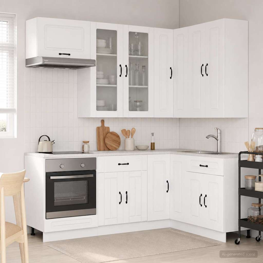 Μονάδα κουζίνας KALMAR 8 pcs Λευκό Επεξεργασμένο Ξύλο - Pakobazaar