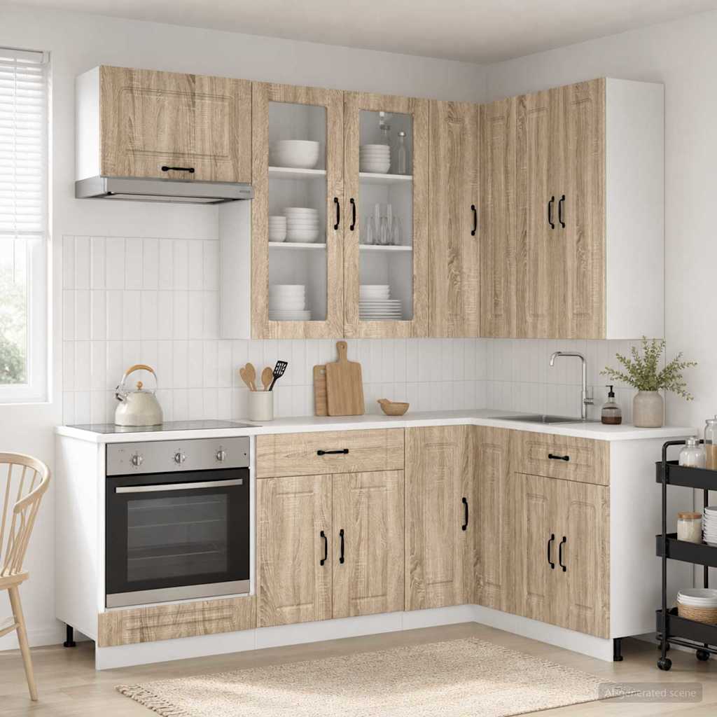 Μονάδα κουζίνας KALMAR 8 pcs Sonoma Δρυς Επεξεργασμένο Ξύλο - Pakobazaar