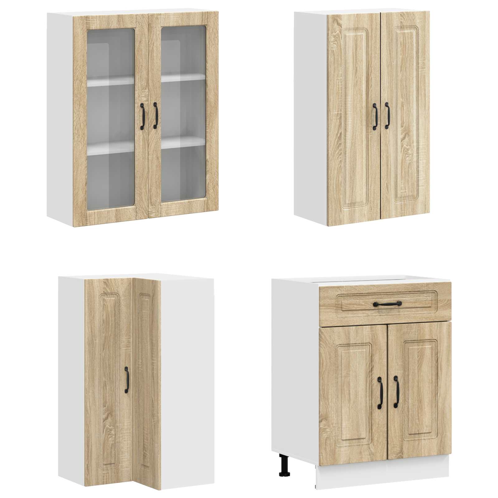 Μονάδα κουζίνας KALMAR 8 pcs Sonoma Δρυς Επεξεργασμένο Ξύλο - Pakobazaar