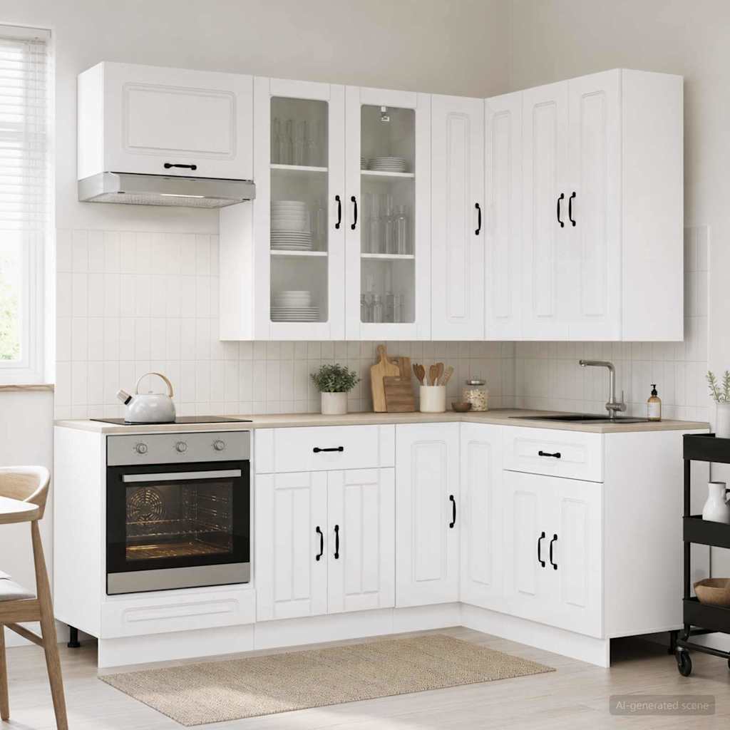 Μονάδα κουζίνας KALMAR 8 pcs Γυαλιστερό Λευκό - Pakobazaar