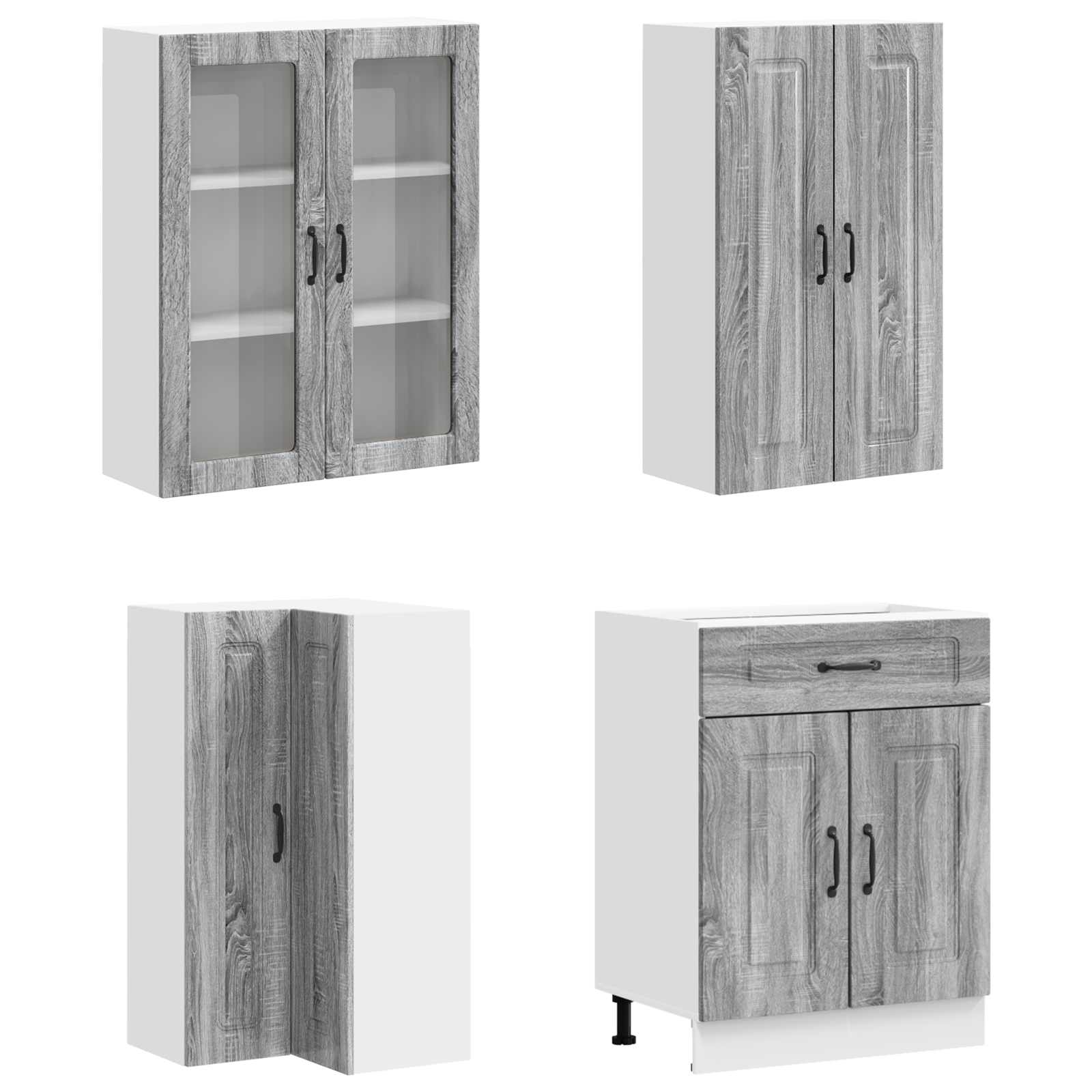 Μονάδα κουζίνας KALMAR 8 pcs Γκρι Sonoma Επεξεργασμένο Ξύλο - Pakobazaar