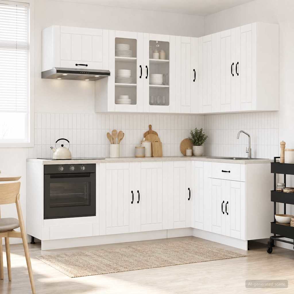 Μονάδα κουζίνας LUCCA 8 pcs Λευκό Επεξεργασμένο Ξύλο