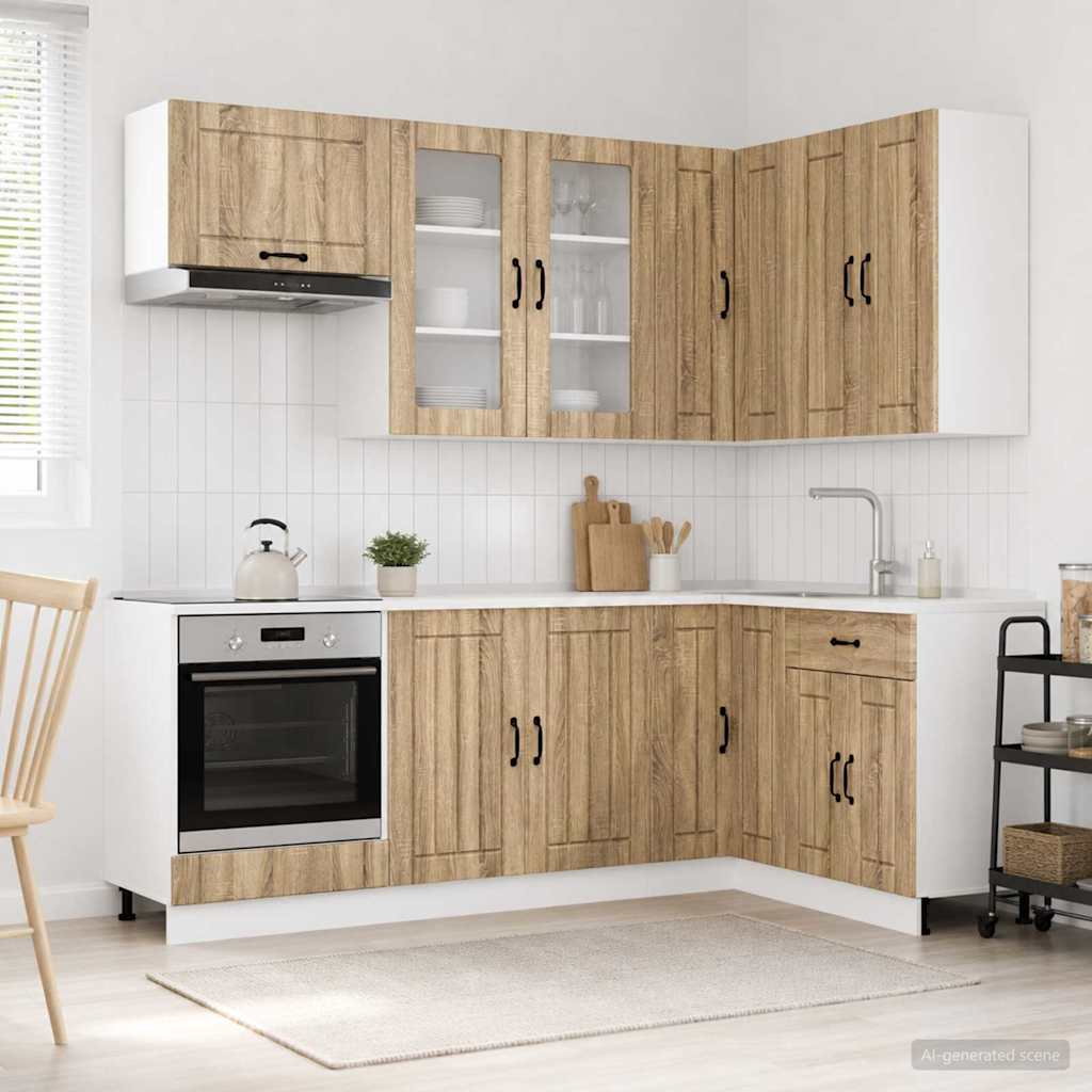 Μονάδα κουζίνας LUCCA 8 pcs Sonoma Δρυς Επεξεργασμένο Ξύλο