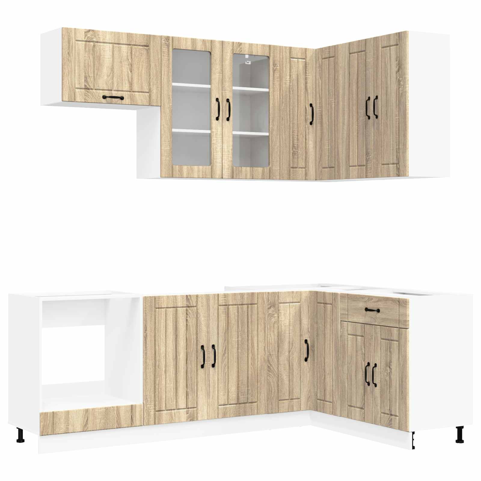 Μονάδα κουζίνας LUCCA 8 pcs Sonoma Δρυς Επεξεργασμένο Ξύλο