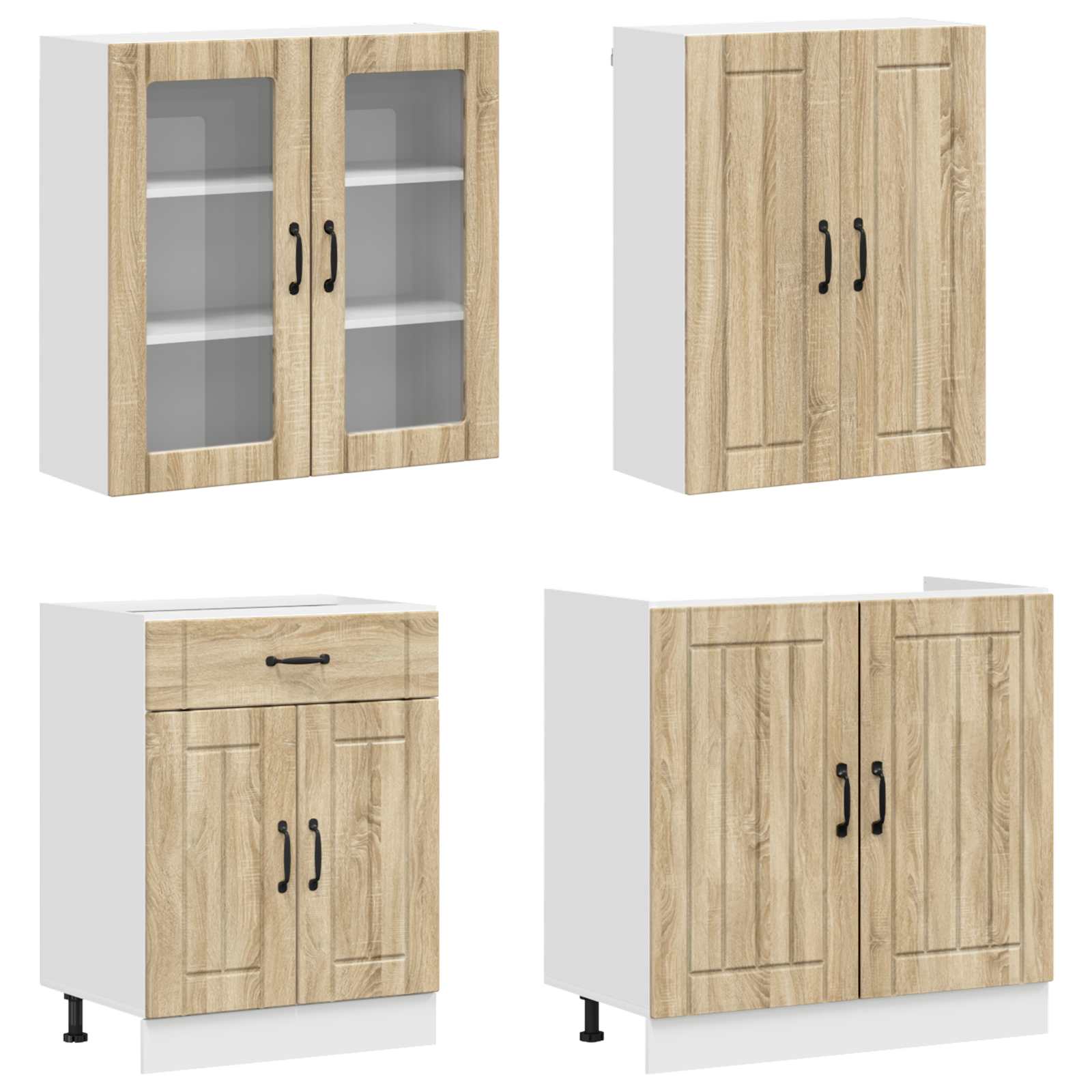 Μονάδα κουζίνας LUCCA 8 pcs Sonoma Δρυς Επεξεργασμένο Ξύλο