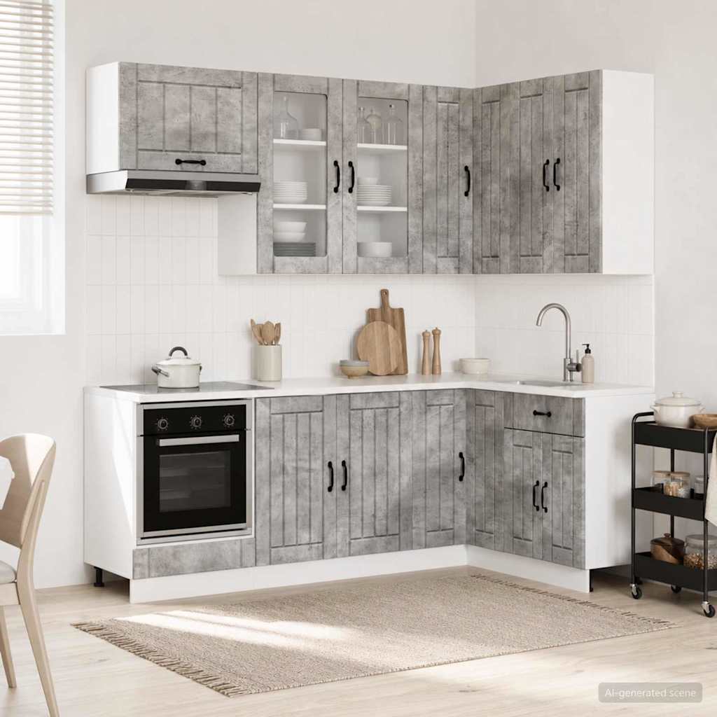 Μονάδα κουζίνας LUCCA 8 pcs Γκρι Σκυροδέματος