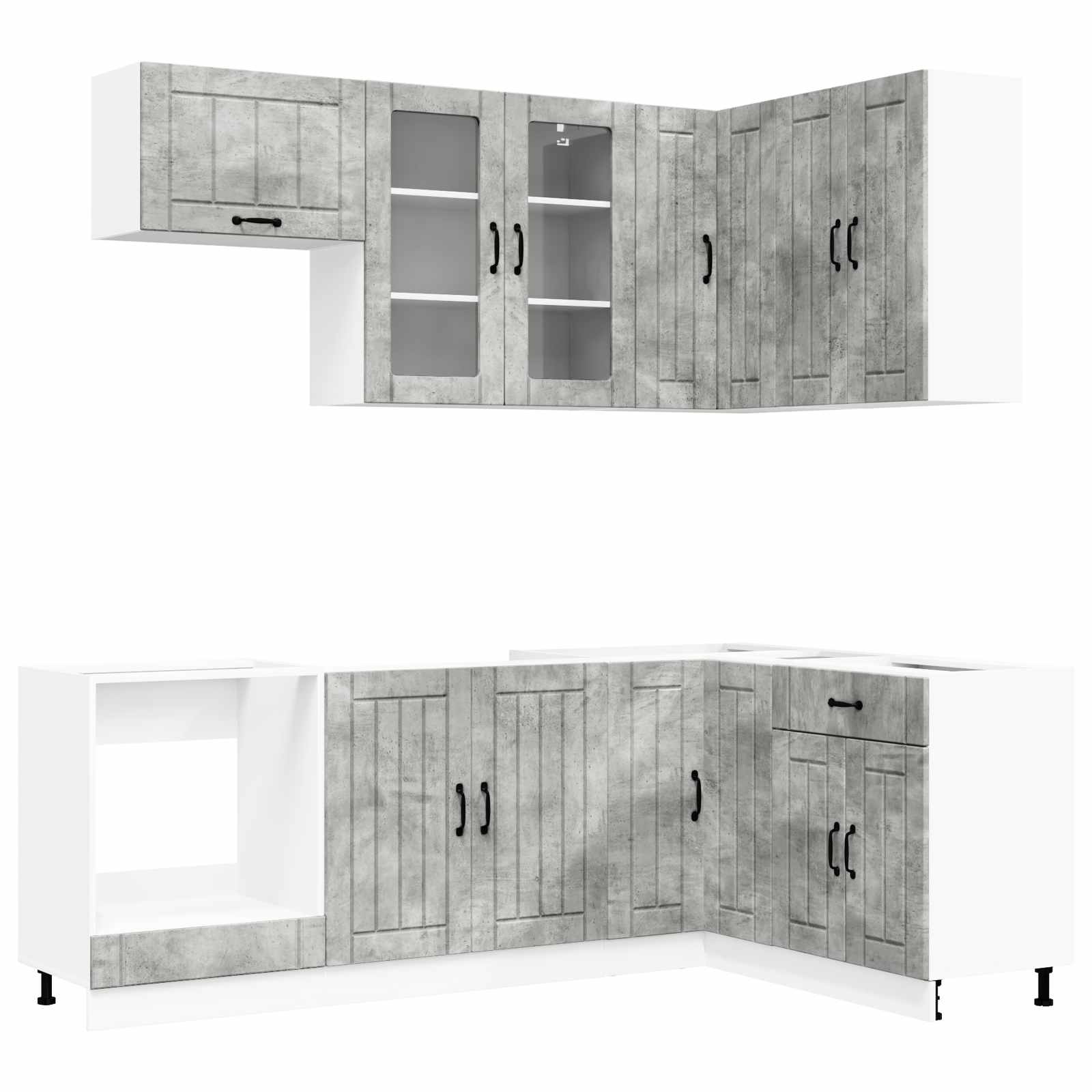 Μονάδα κουζίνας LUCCA 8 pcs Γκρι Σκυροδέματος