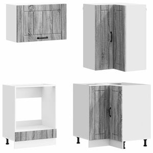 Μονάδα κουζίνας LUCCA 8 pcs Γκρι Sonoma Επεξεργασμένο Ξύλο - Pakobazaar