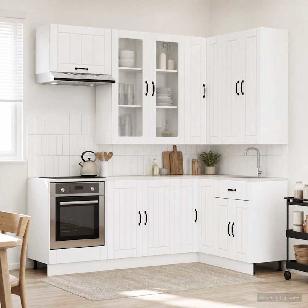 Μονάδα κουζίνας LUCCA 8 pcs Λευκό Επεξεργασμένο Ξύλο