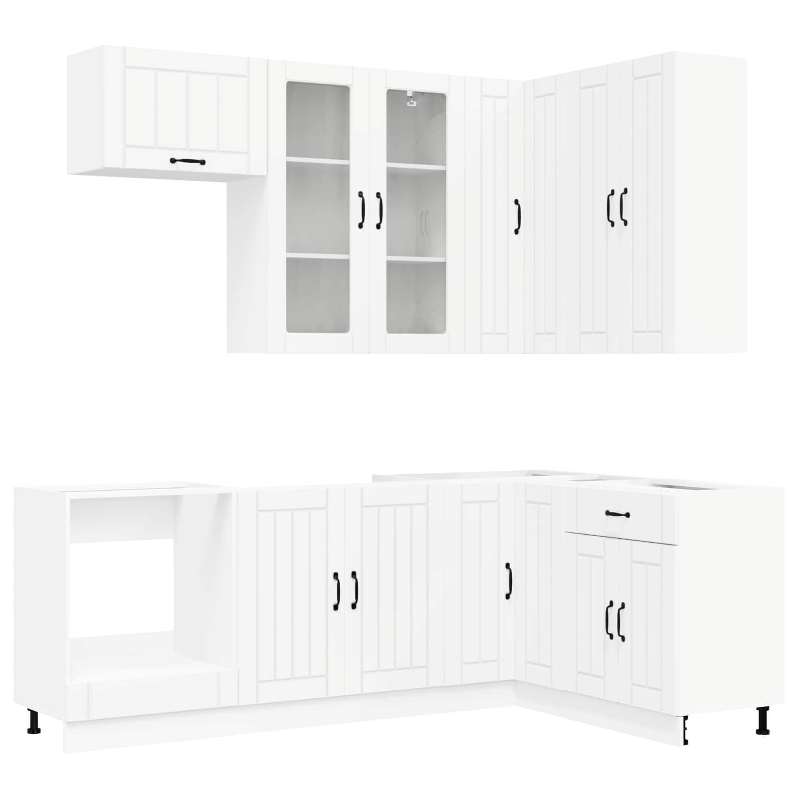 Μονάδα κουζίνας LUCCA 8 pcs Λευκό Επεξεργασμένο Ξύλο
