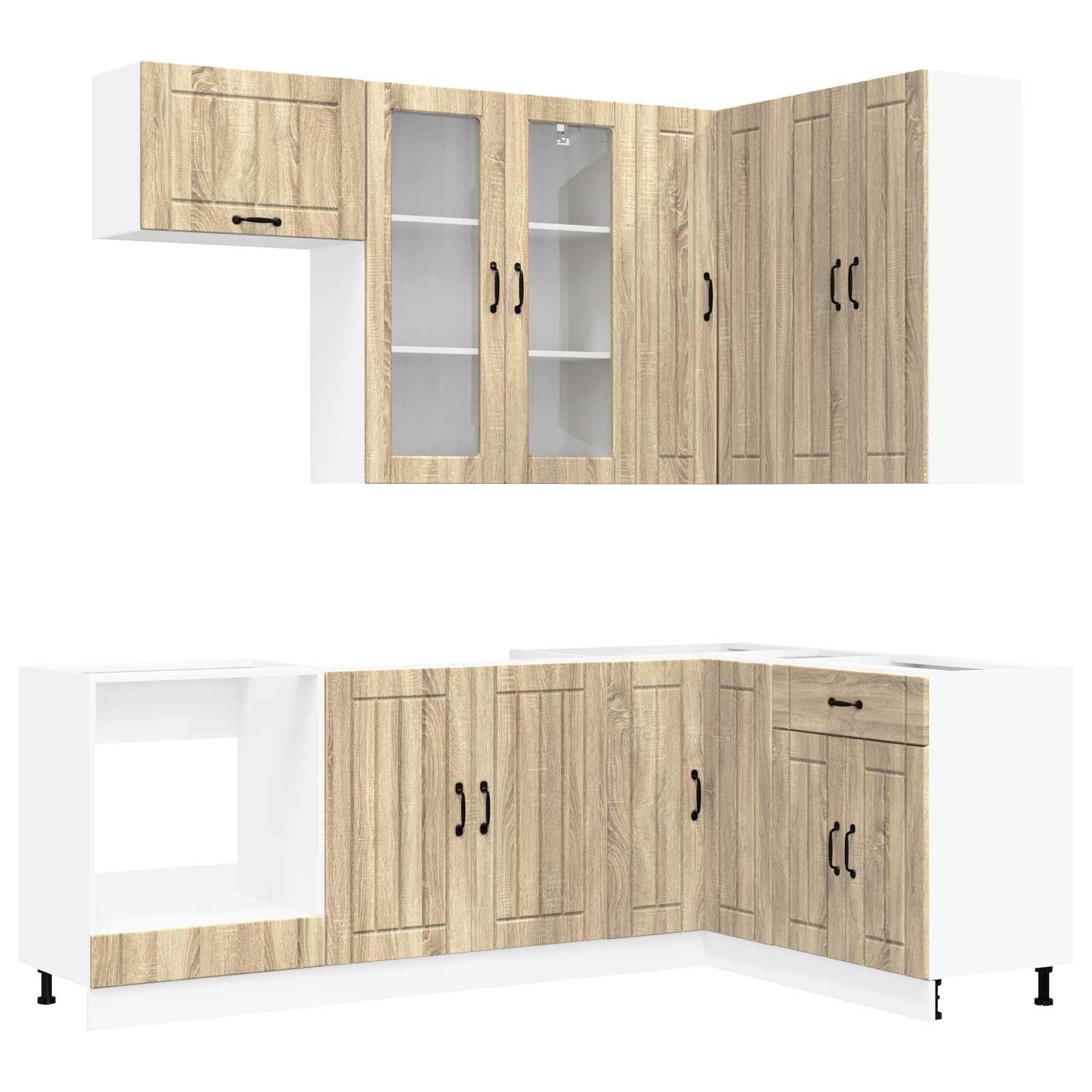 Μονάδα κουζίνας LUCCA 8 pcs Sonoma Δρυς Επεξεργασμένο Ξύλο