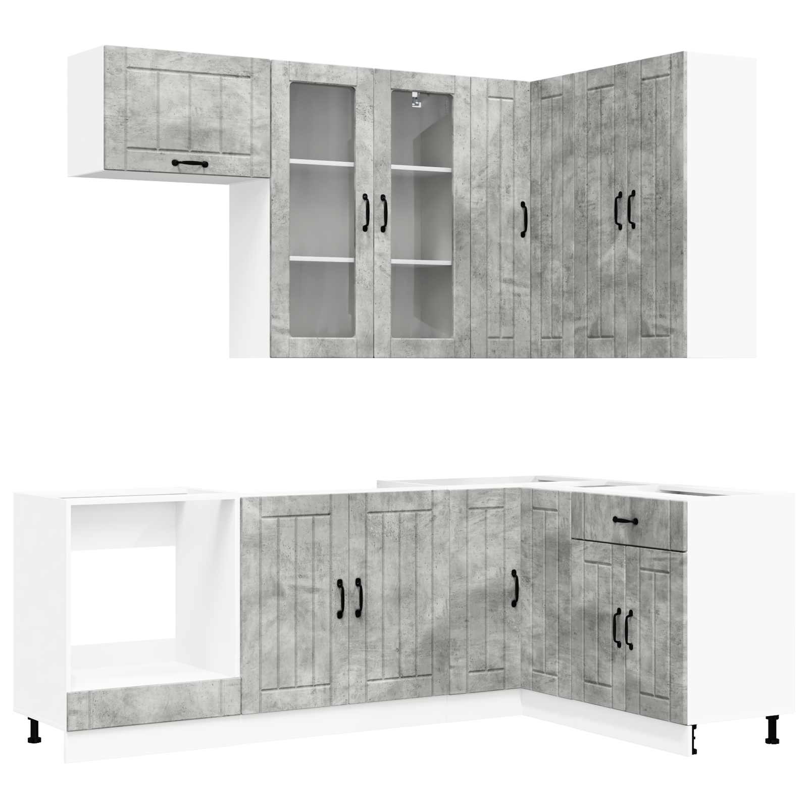 Μονάδα κουζίνας LUCCA 8 pcs Γκρι Σκυροδέματος