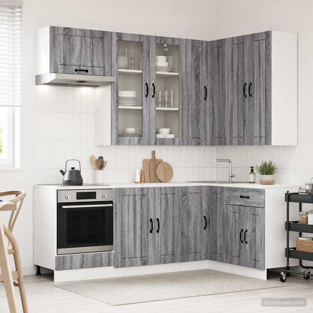 Μονάδα κουζίνας LUCCA 8 pcs Γκρι Sonoma Επεξεργασμένο Ξύλο