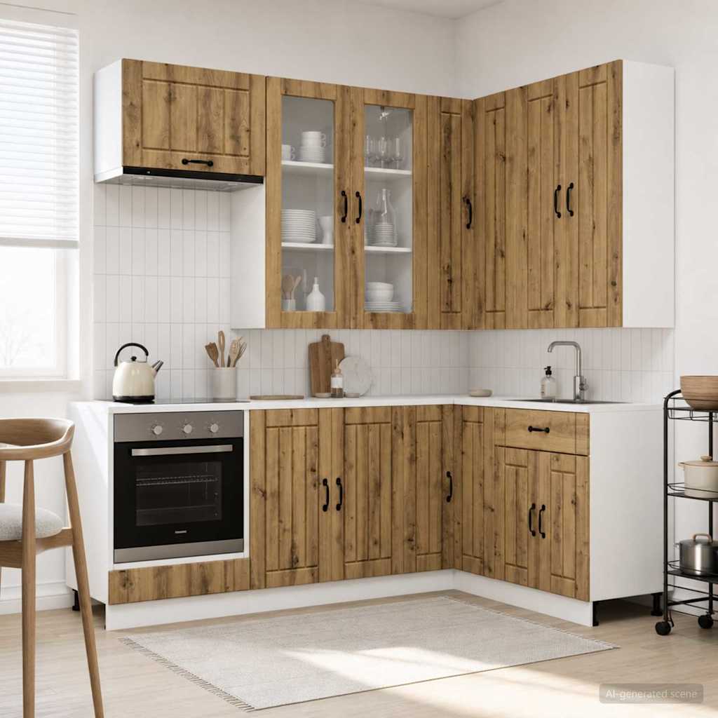 Μονάδα κουζίνας LUCCA 8 pcs Artisan Δρυς Επεξεργασμένο Ξύλο