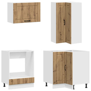 Μονάδα κουζίνας LUCCA 8 pcs Artisan Δρυς Επεξεργασμένο Ξύλο - Pakobazaar