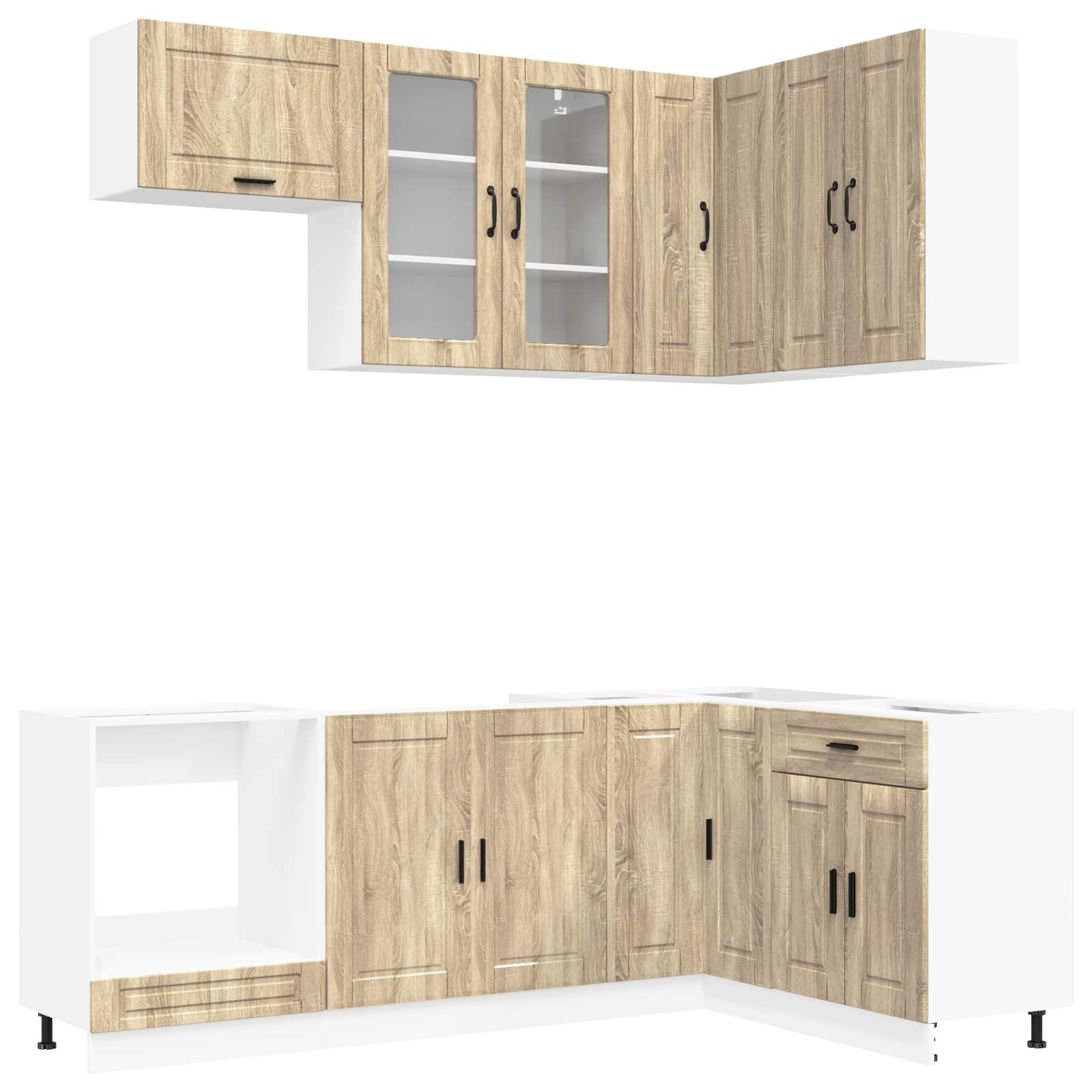 Μονάδα κουζίνας PORTO 8 pcs Sonoma Δρυς Επεξεργασμένο Ξύλο