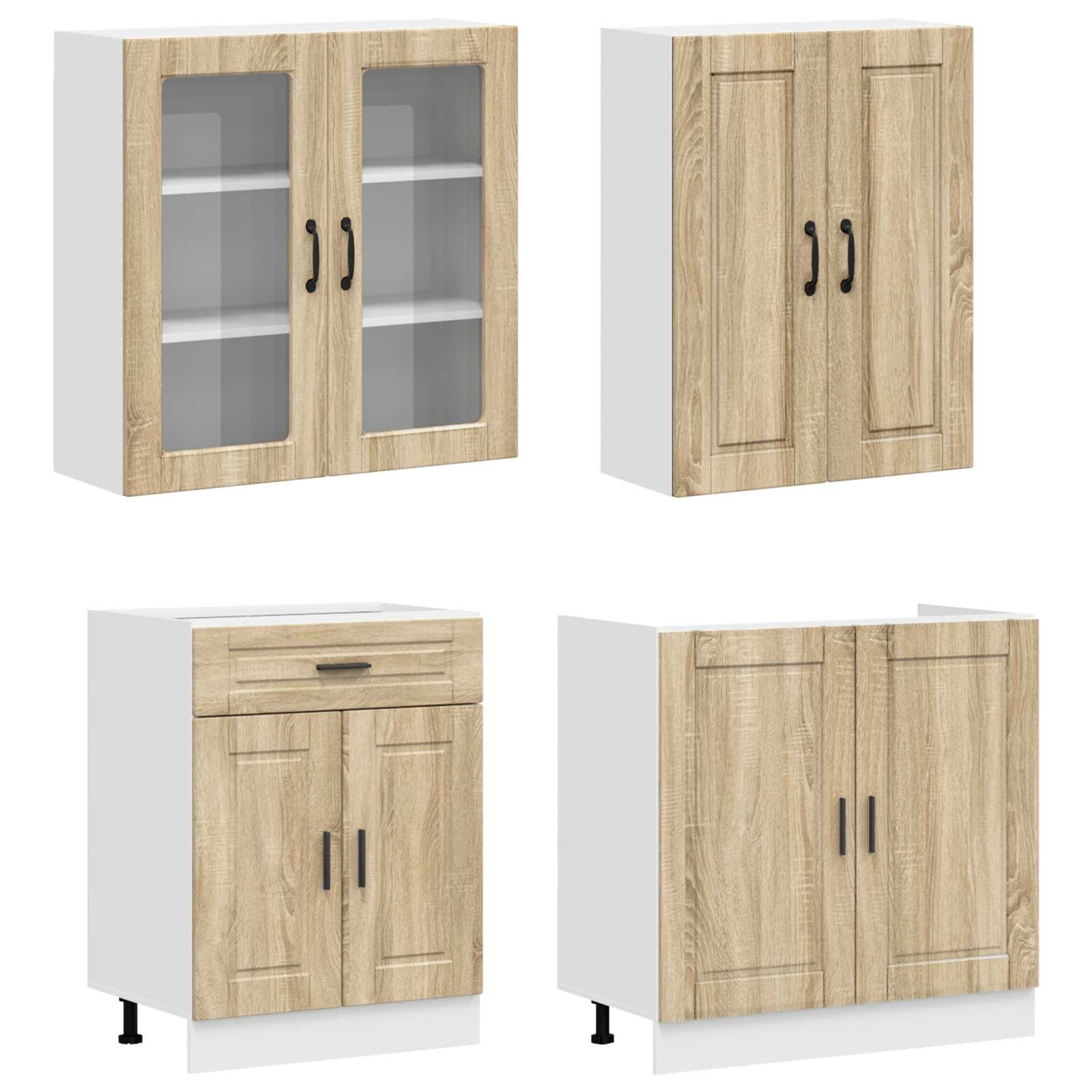 Μονάδα κουζίνας PORTO 8 pcs Sonoma Δρυς Επεξεργασμένο Ξύλο