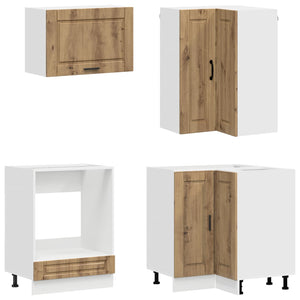 Μονάδα κουζίνας PORTO 8 pcs Artisan Δρυς Επεξεργασμένο Ξύλο - Pakobazaar
