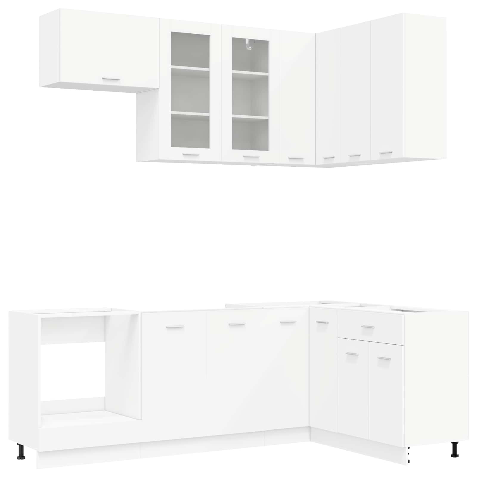 Μονάδα κουζίνας LYON 8 pcs Λευκό Επεξεργασμένο Ξύλο
