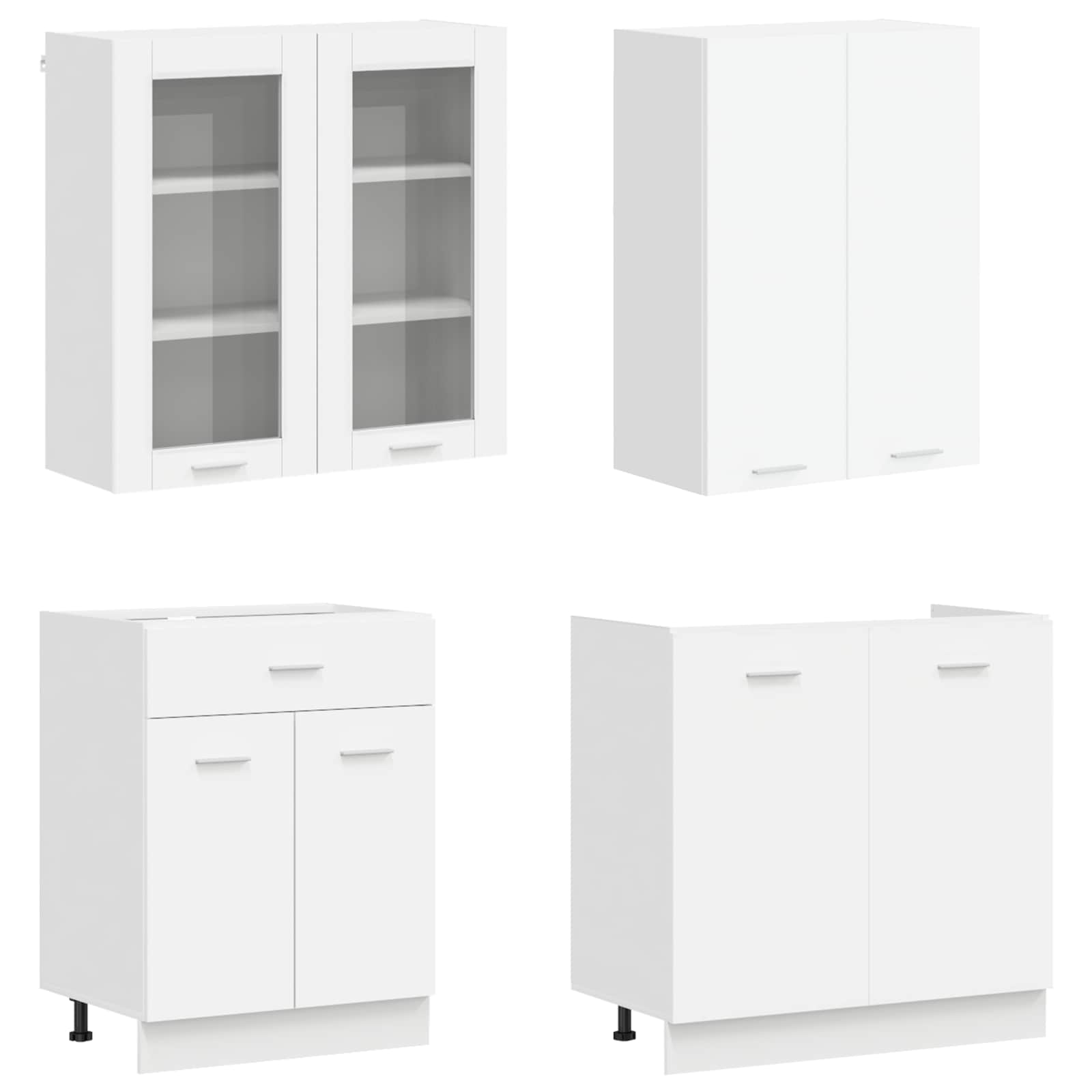 Μονάδα κουζίνας LYON 8 pcs Λευκό Επεξεργασμένο Ξύλο