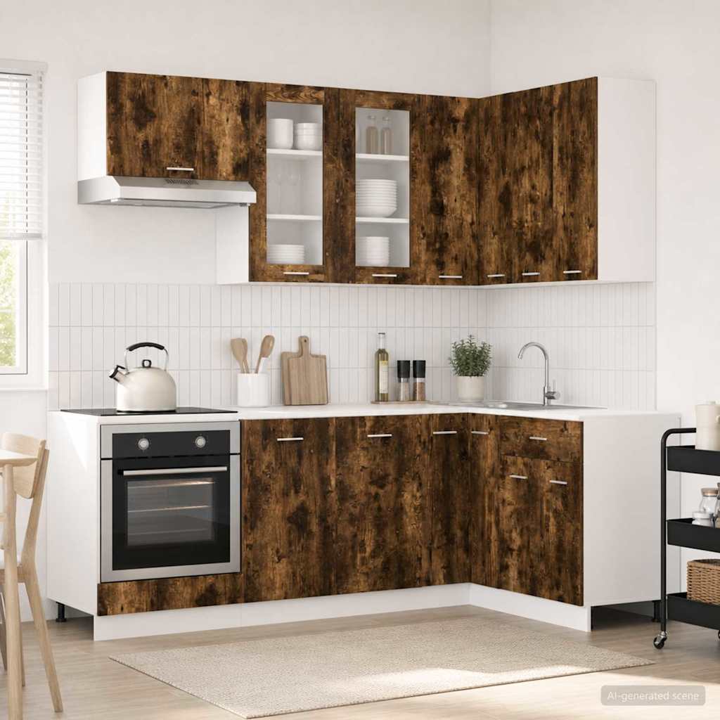 Μονάδα κουζίνας LYON 8 pcs Καπνισμένο Ξύλο Δρυός - Pakobazaar