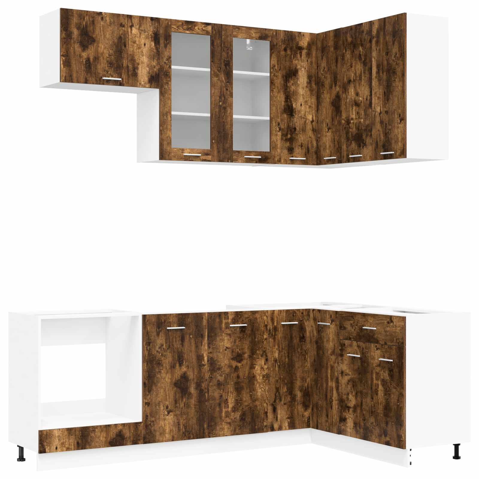Μονάδα κουζίνας LYON 8 pcs Καπνισμένο Ξύλο Δρυός - Pakobazaar