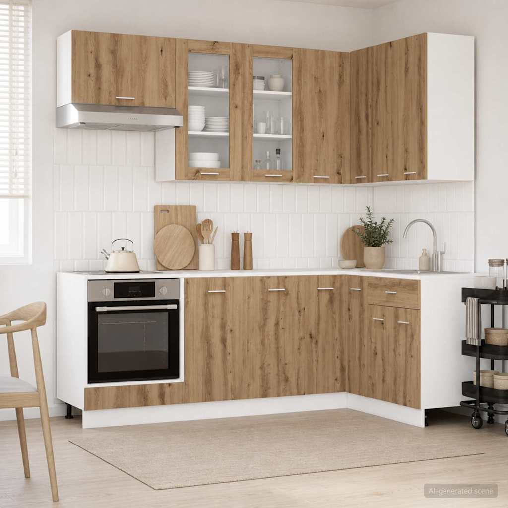 Μονάδα κουζίνας LYON 8 pcs Artisan Δρυς Επεξεργασμένο Ξύλο - Pakobazaar