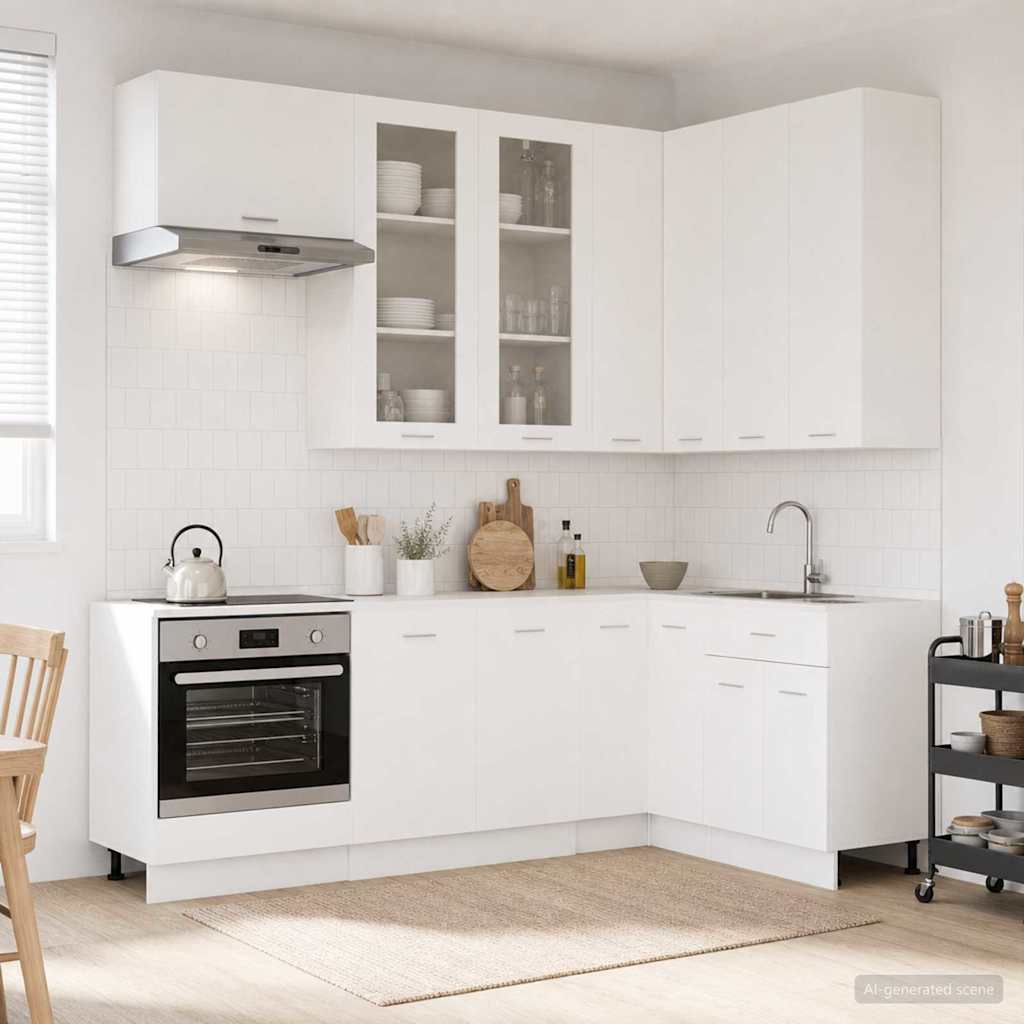 Μονάδα κουζίνας LYON 8 pcs Λευκό Επεξεργασμένο Ξύλο
