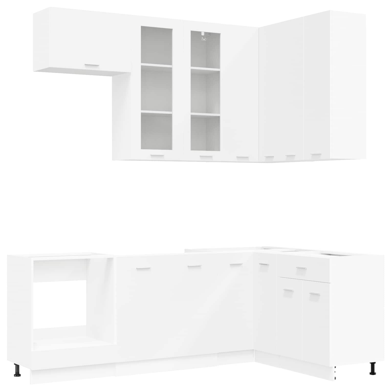 Μονάδα κουζίνας LYON 8 pcs Λευκό Επεξεργασμένο Ξύλο