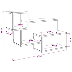 Πλωτό ράφι Επιτοίχιο Καφέ 87 x 20 x 55 εκ Επεξεργασμένο Ξύλο - Pakobazaar