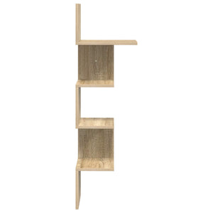 Ράφι Τοίχου Επιτοίχιο Καφέ 32 x 21 x 107 cm Επεξεργασμένο Ξύλο - Pakobazaar