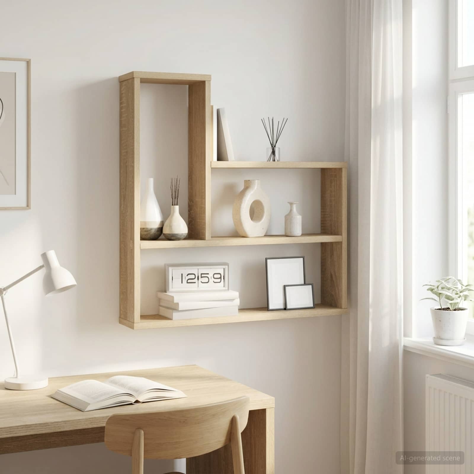 Ράφι Τοίχου Sonoma Δρυς 60 x 11 x 60 εκ. Επεξεργασμένο Ξύλο