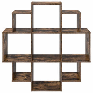 Ράφι Τοίχου Καπνισμένο Ξύλο Δρυός 90 x 25 x 90 εκ. - Pakobazaar