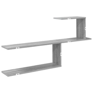 Ράφι Τοίχου Γκρι Sonoma 122 x 18 x 60 εκ. Επεξεργασμένο Ξύλο - Pakobazaar