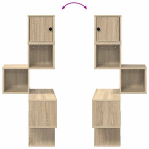 Ράφι Γωνίας Τοίχου Sonoma Δρυς 48 x 48 x 120 εκ. - Pakobazaar