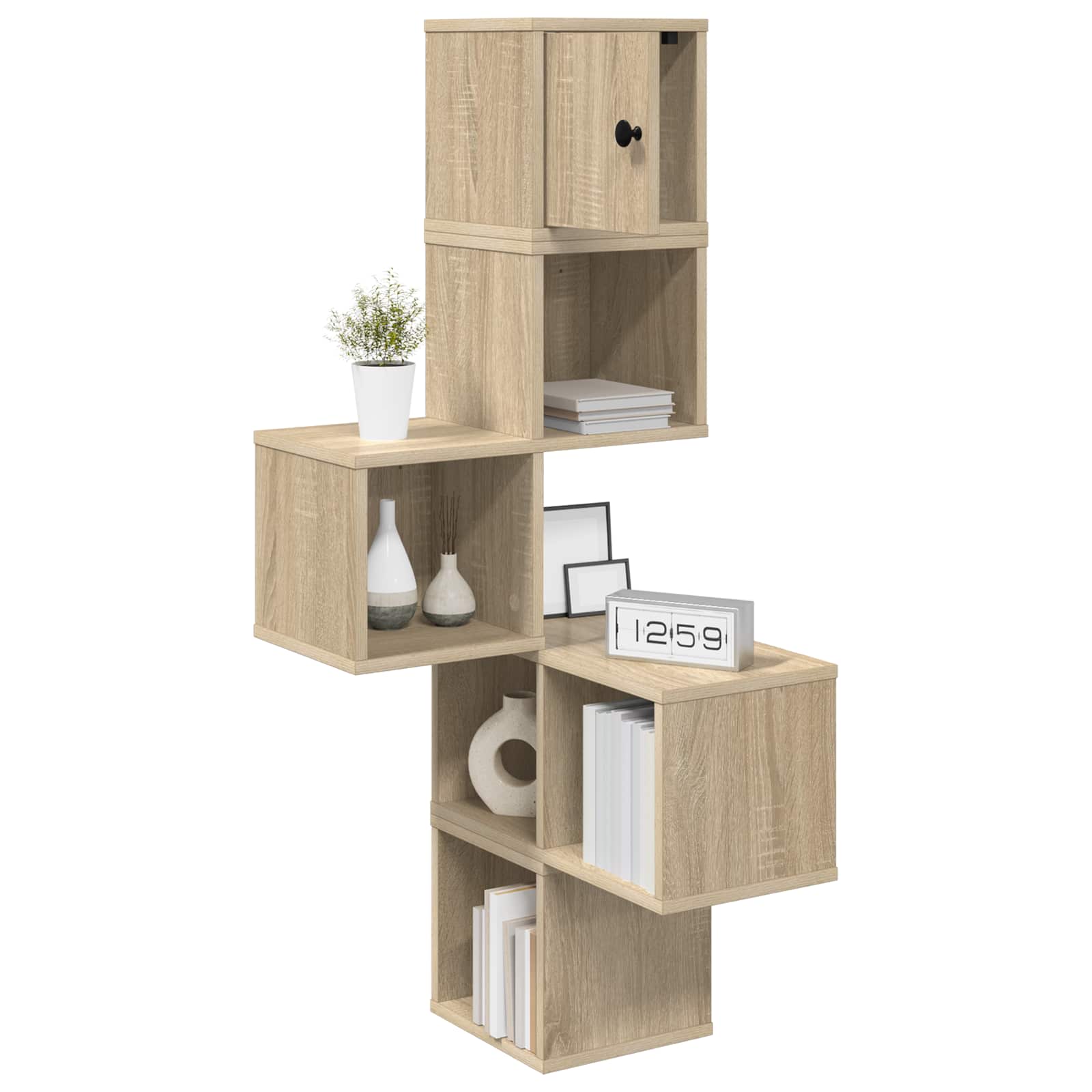 Ράφι Γωνίας Τοίχου Sonoma Δρυς 48 x 48 x 120 εκ.