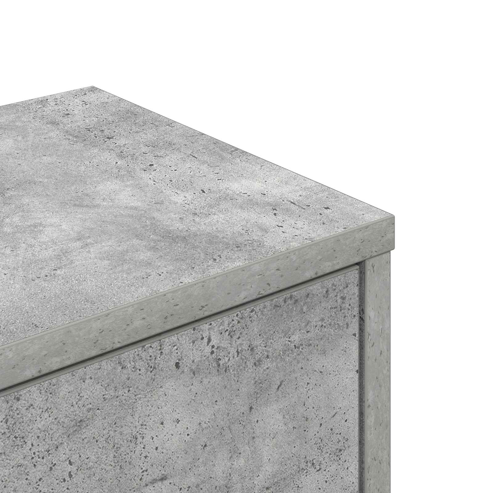 Ράφι Γωνίας Τοίχου Γκρι Σκυροδέματος 48 x 48 x 120 εκ.