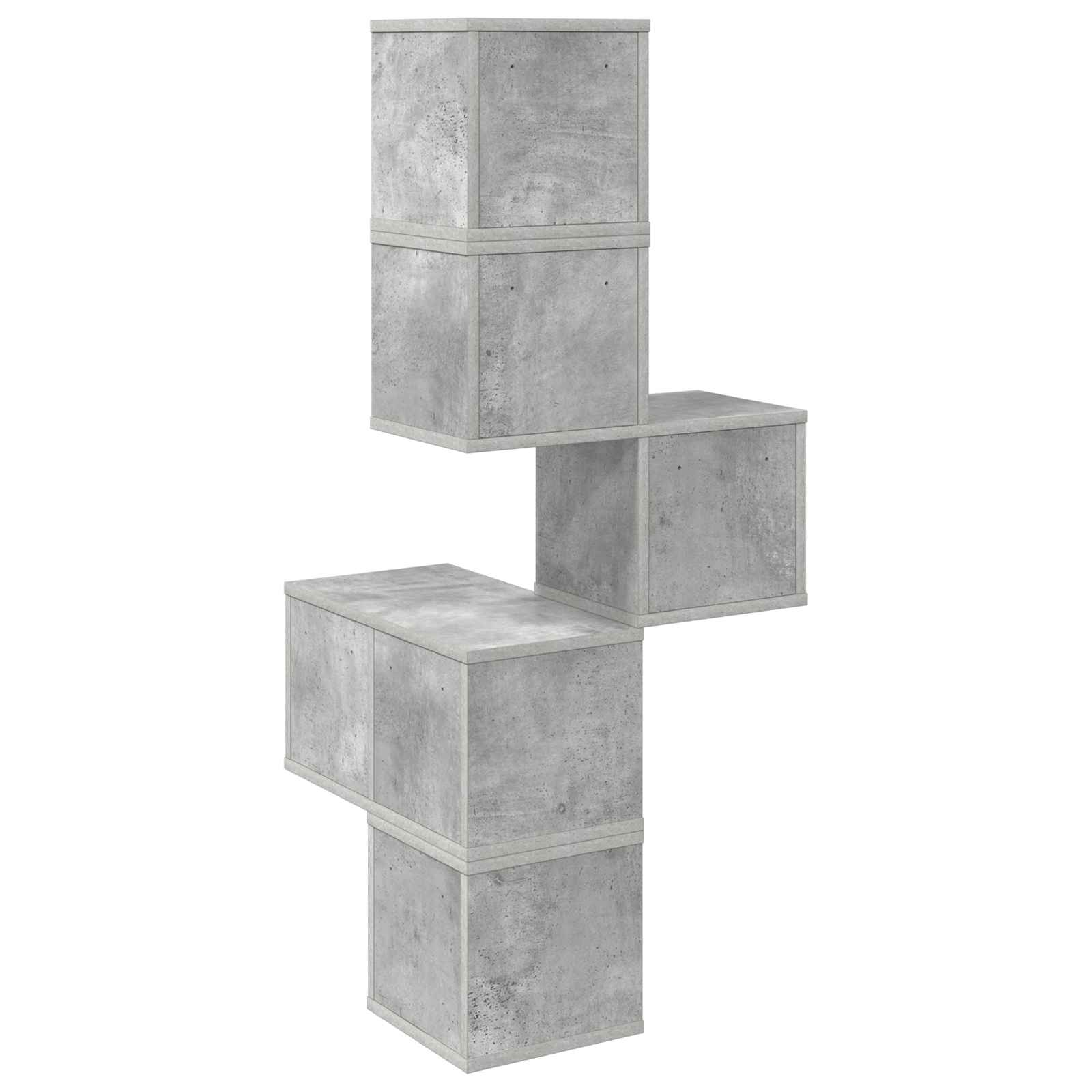 Ράφι Γωνίας Τοίχου Γκρι Σκυροδέματος 48 x 48 x 120 εκ.