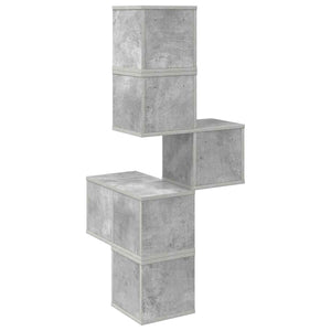 Ράφι Γωνίας Τοίχου Γκρι Σκυροδέματος 48 x 48 x 120 εκ. - Pakobazaar