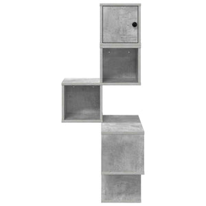 Ράφι Γωνίας Τοίχου Γκρι Σκυροδέματος 48 x 48 x 120 εκ. - Pakobazaar
