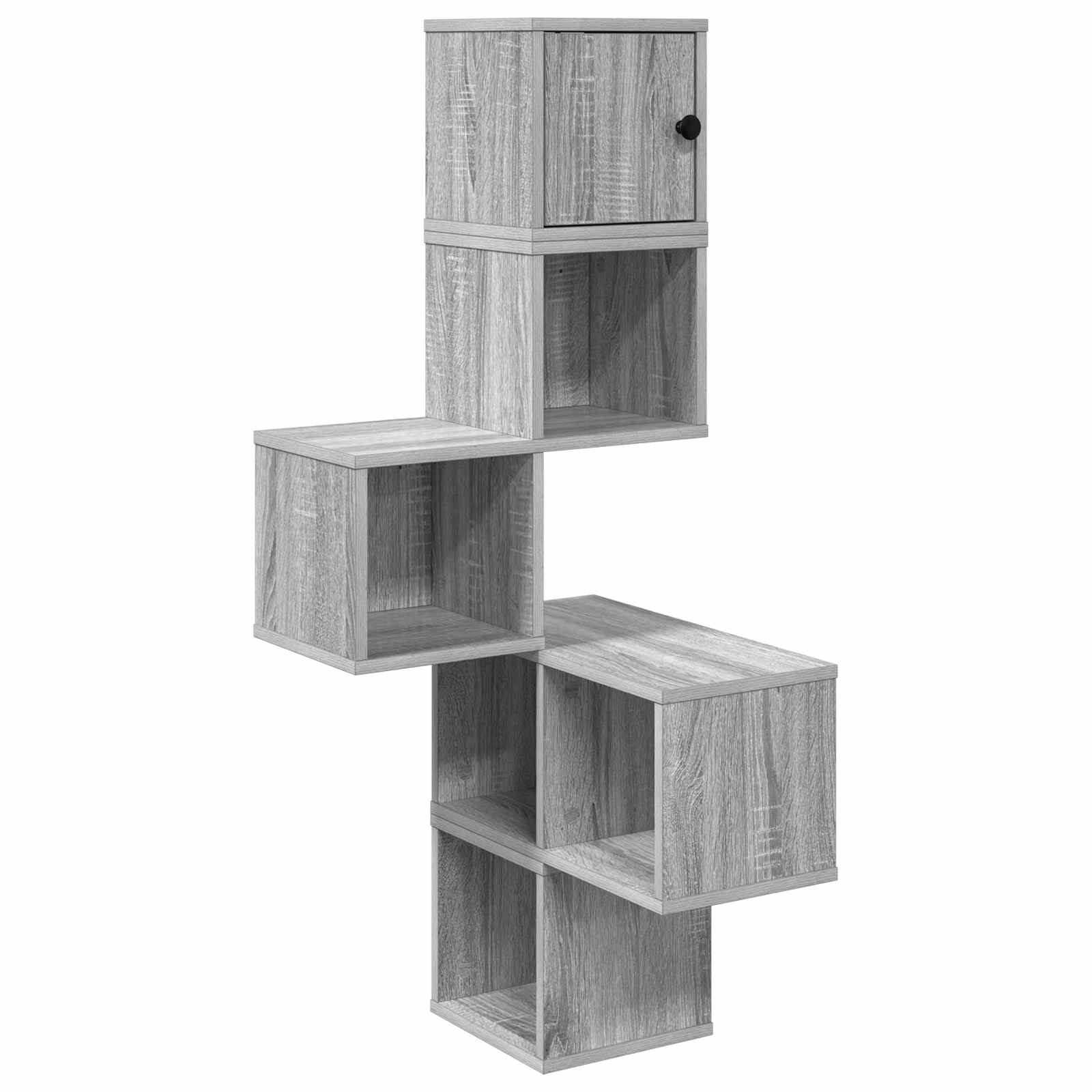 Ράφι Γωνίας Τοίχου Γκρι Sonoma 48 x 48 x 120 εκ. - Pakobazaar