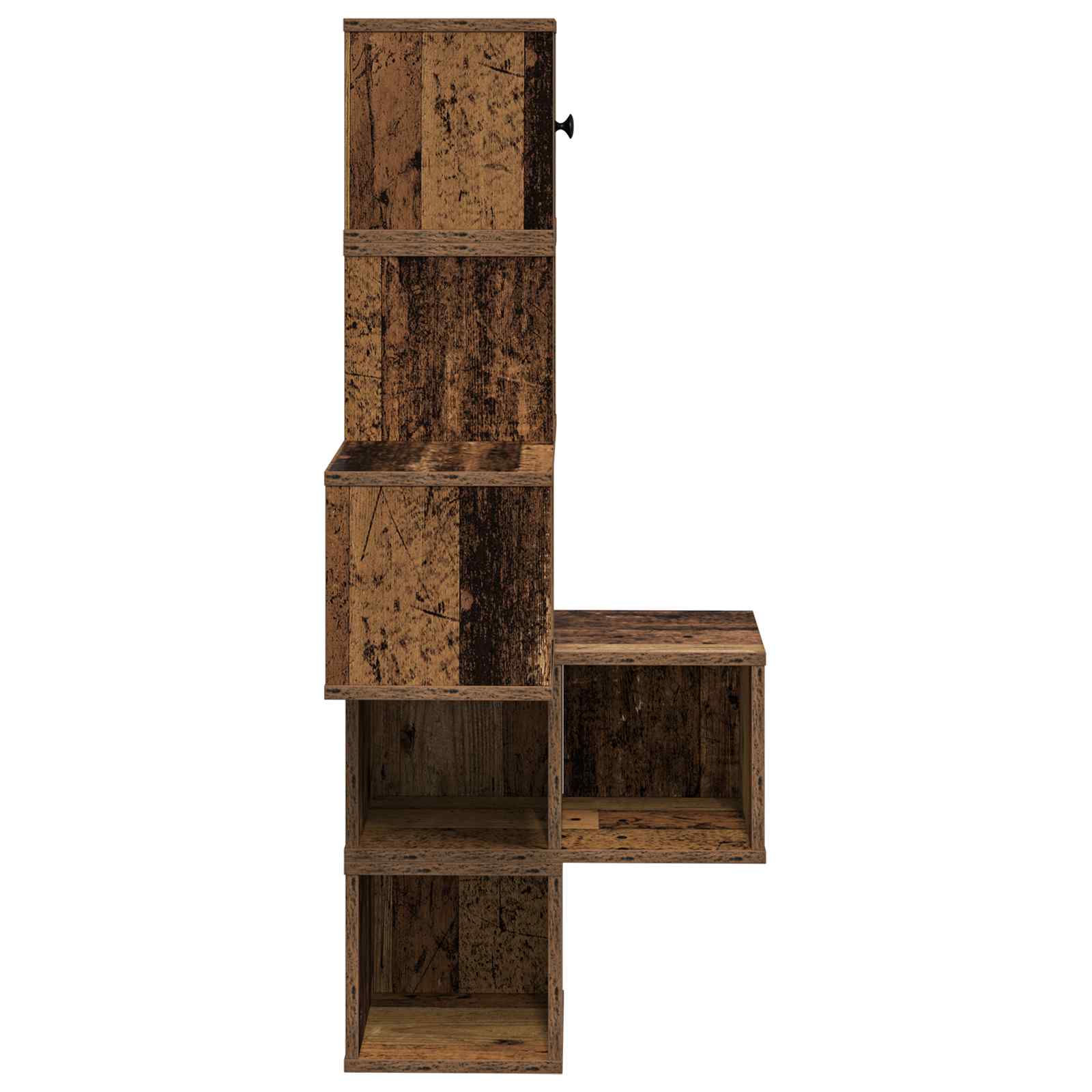 Ράφι Γωνίας Τοίχου Παλαιωμένο ξύλο 48 x 48 x 120 εκ.