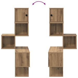 Ράφι Γωνίας Τοίχου Artisan Δρυς 48 x 48 x 120 εκ. - Pakobazaar