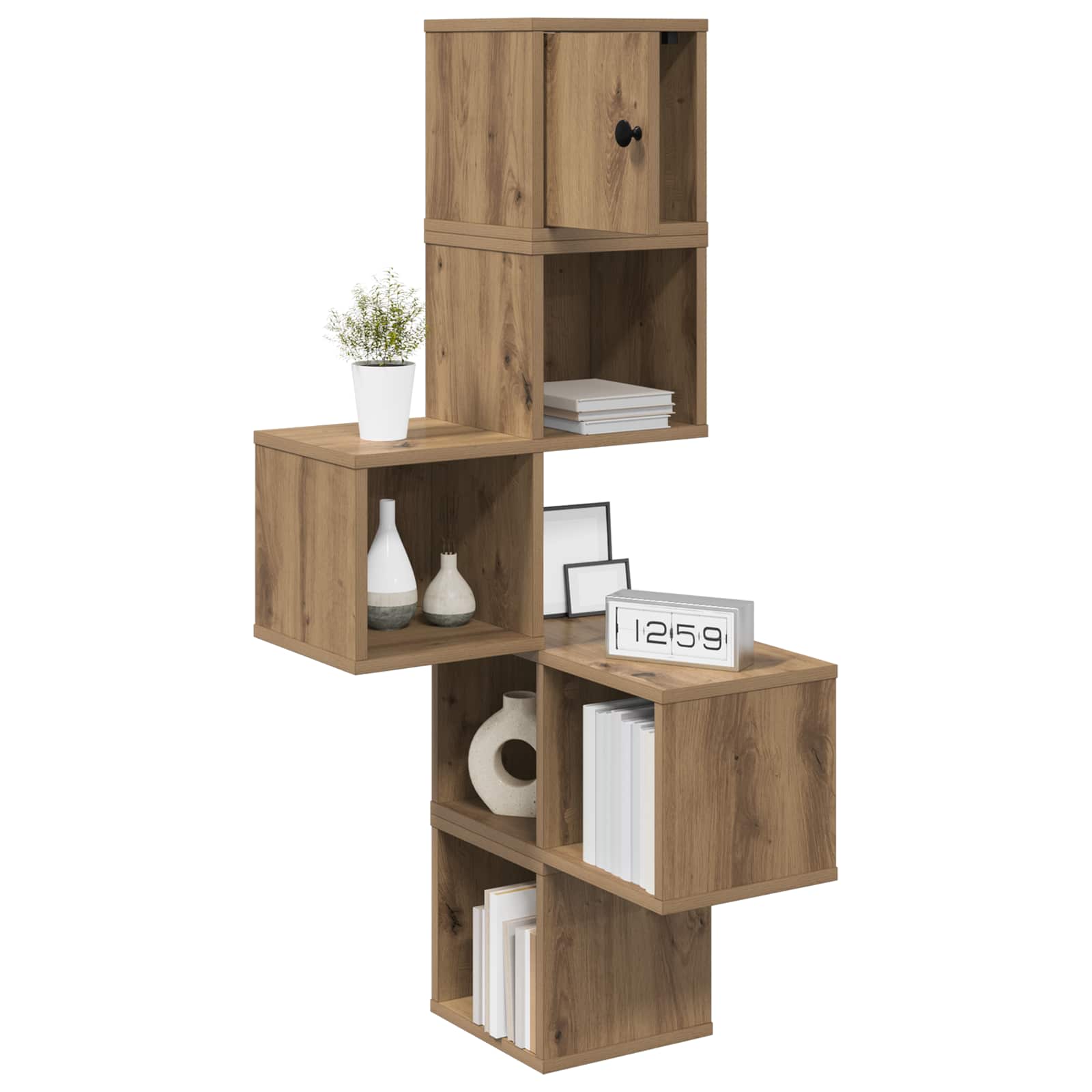 Ράφι Γωνίας Τοίχου Artisan Δρυς 48 x 48 x 120 εκ.